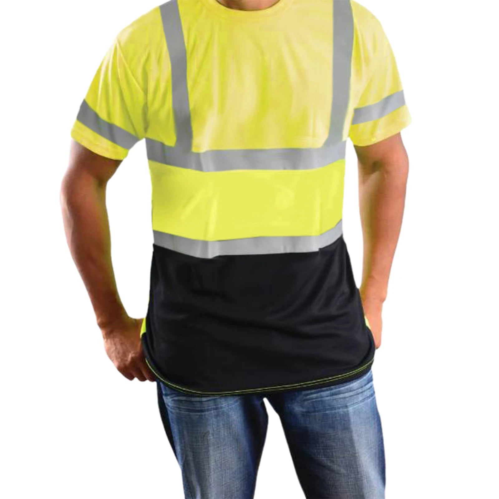 Men s Reflective Safety Short Sleeve Hi Vis