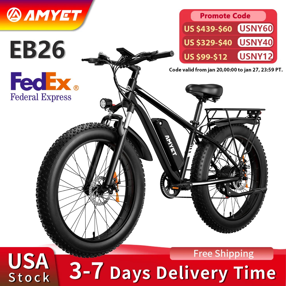 AMYET Electric Bike EB26 Adults Electric Bicycle P