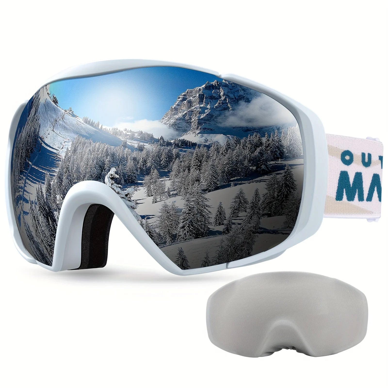 OutdoorMaster Ski Goggles with Cover Snowboard Snow Goggles OTG Anti-Fog