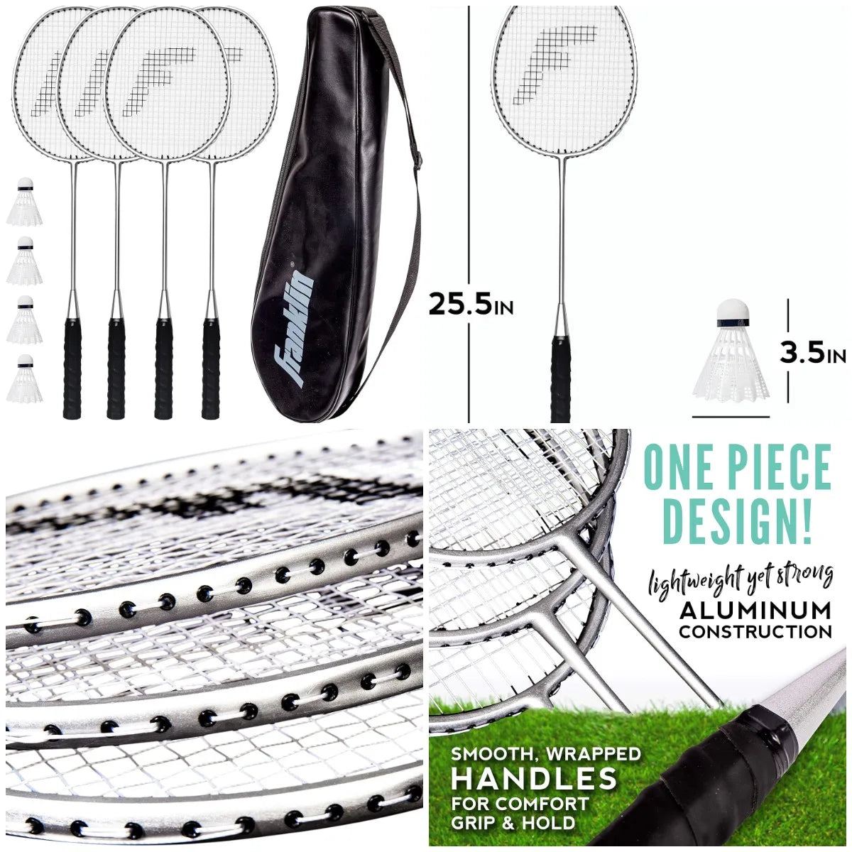 Badminton Racket + Birdie Set - Replacement Badminton Equipment