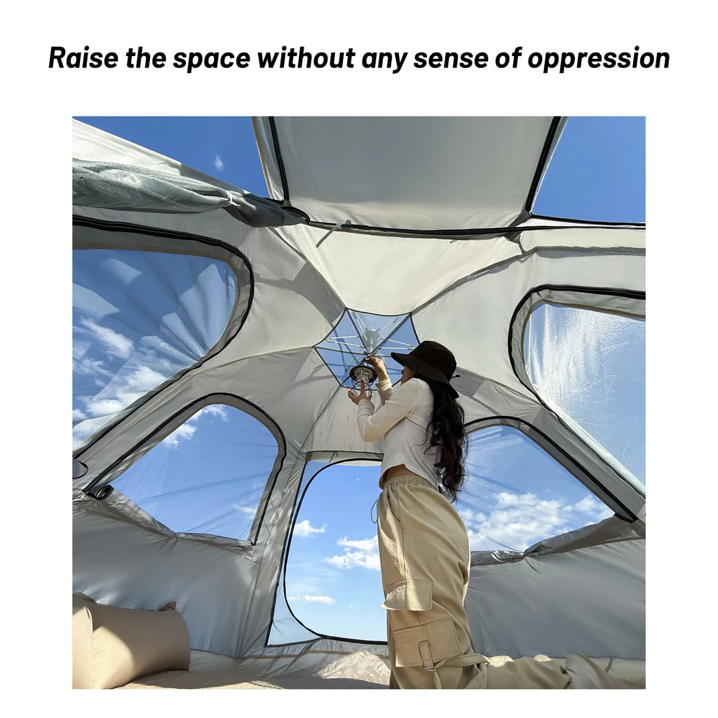 Spherical Hexagonal Camping Tent - Quick-Set Design