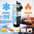 30oz Solid Color Double Wall Stainless Tumbler,