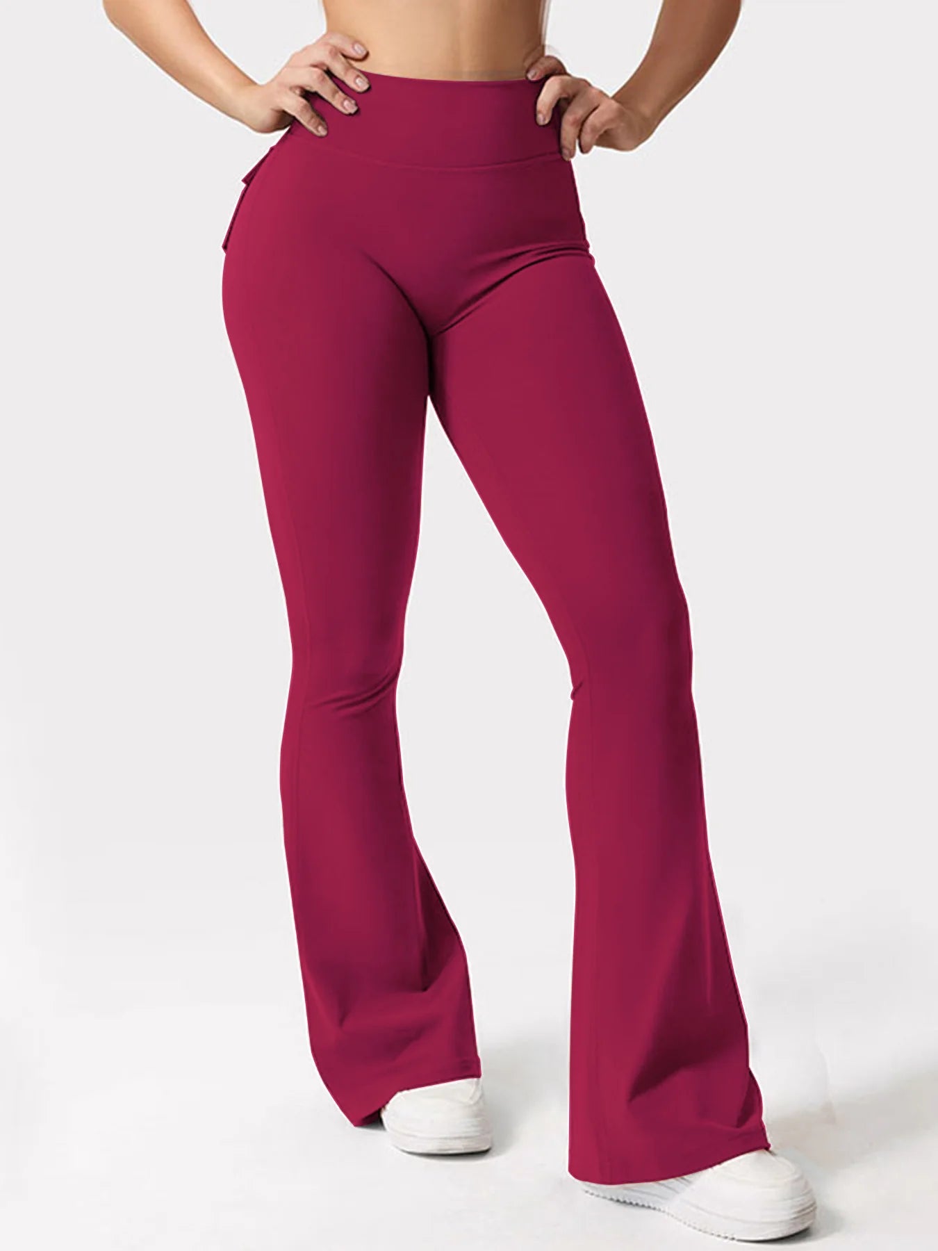 Women's Yoga Flare Trousers, High-Waisted