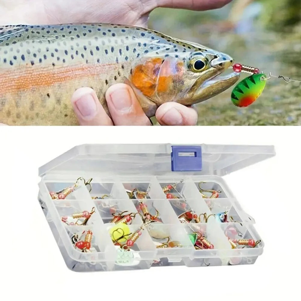 30pcs Metal Spoon Spinner Fishing Lure