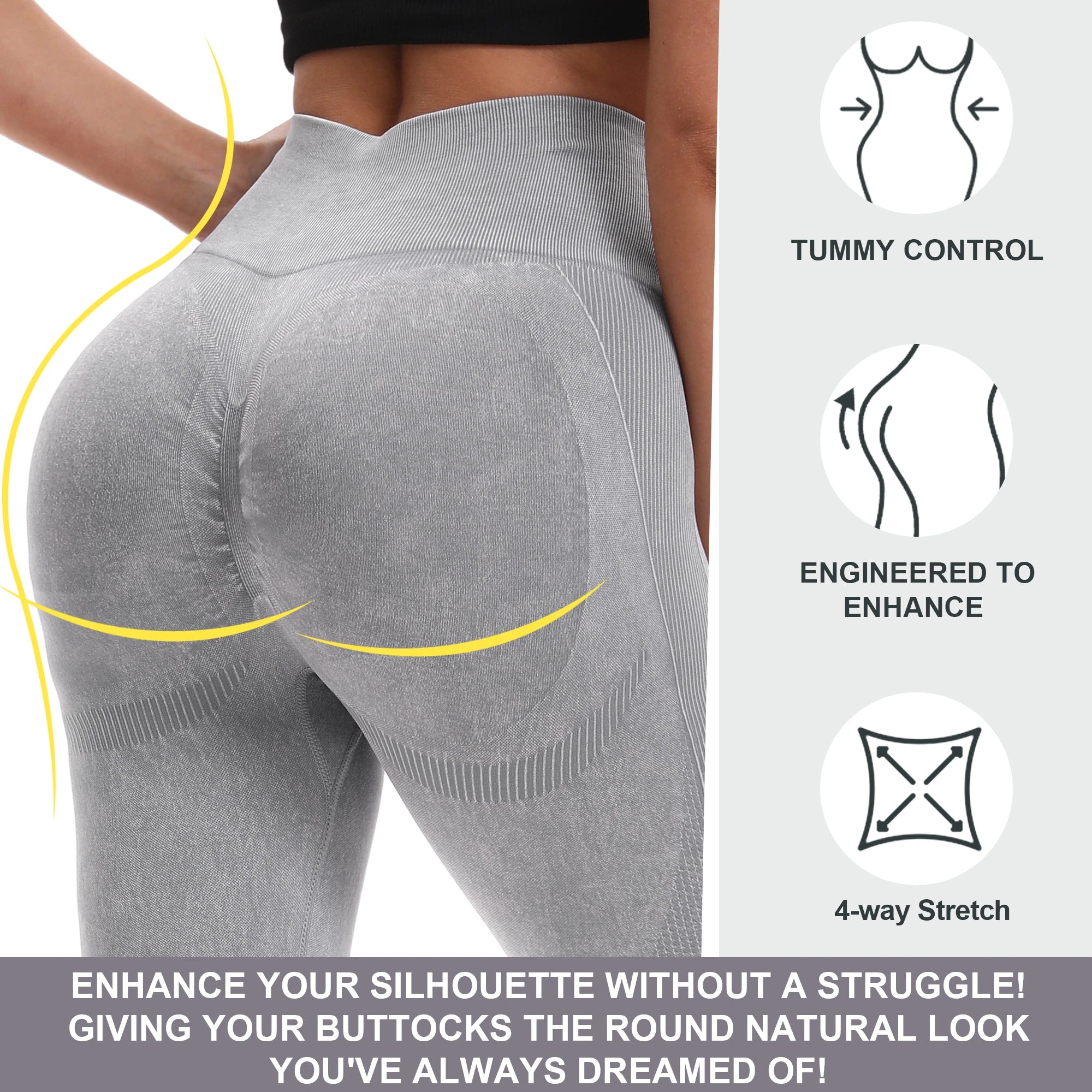 Women's High Waisted Sexy Butt Lifting Seamless