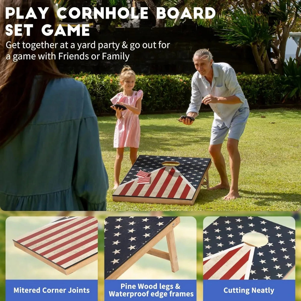 Cornhole Set,  Outdoor Game, Regulation Cornhole Boards,