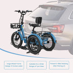 Heavyduty foldable trike hitch rack
