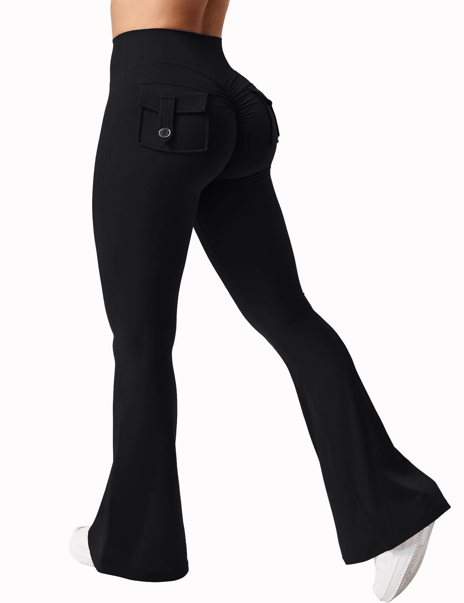 Women's Yoga Flare Trousers, High-Waisted