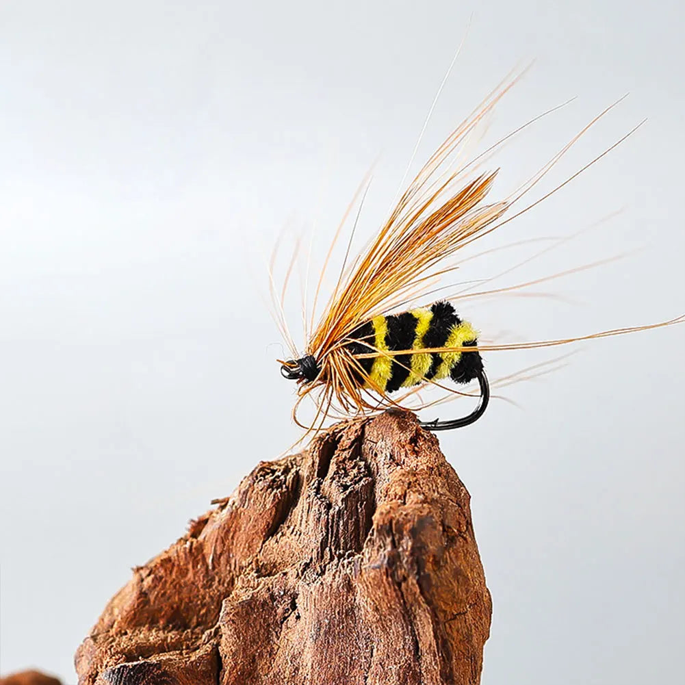 60/41pcs Box Bionic Fly Hook Set Artificial Insect Fishing Baits Bionic Insects Flies with Box Fly Fishing Lures for Trout Carp