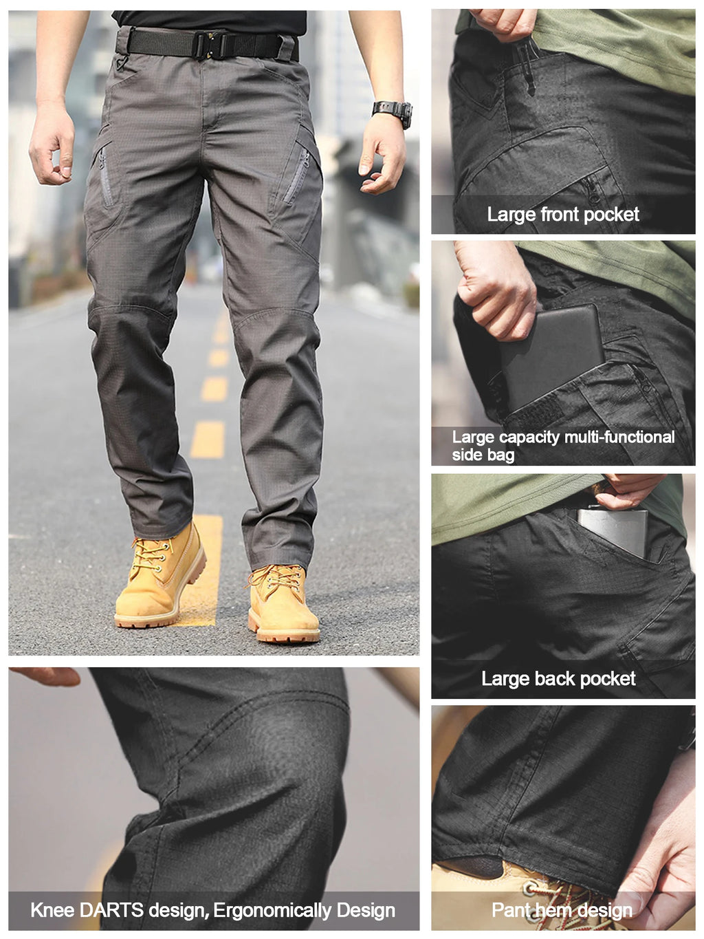 New Nen's Tactical Pants , Multi-pocket Design,