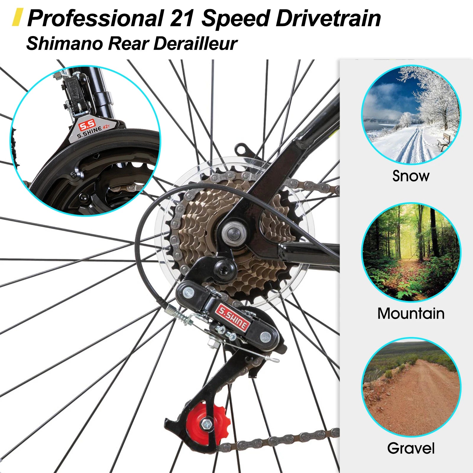 Hiland 24 26 inch Mountain Bike