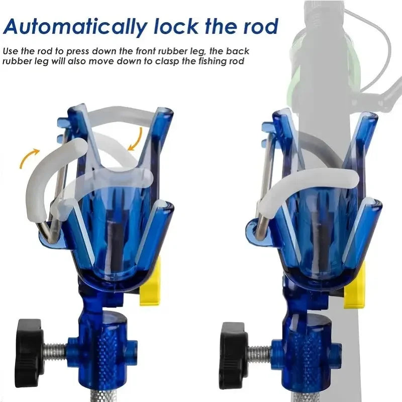 2-piece stainless steel fishing rod holder, 360°