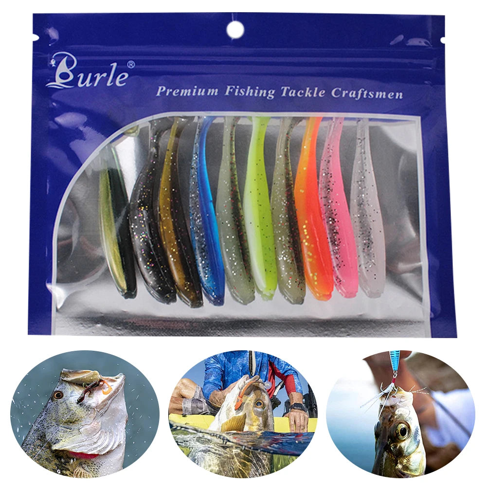 50/20/10Pcs Fishing Lure 9cm  Tail Worm