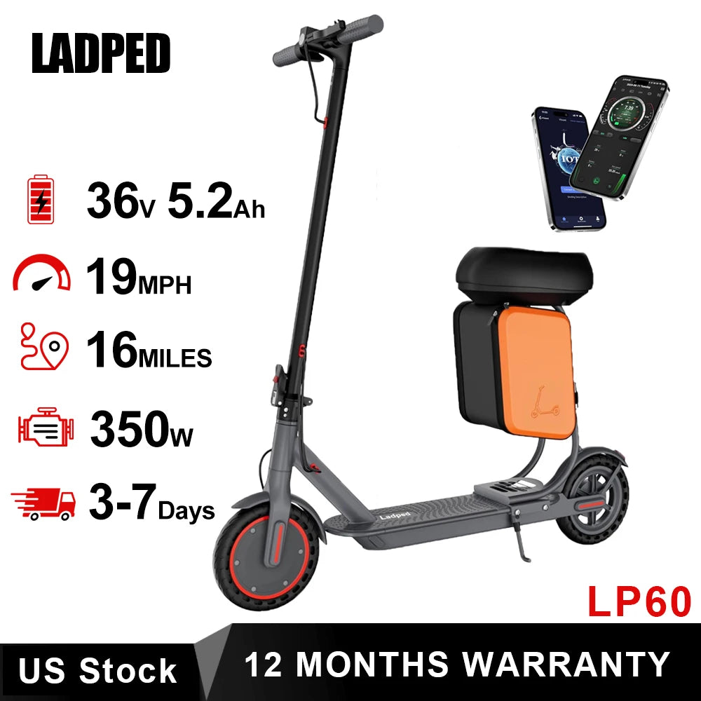 Electric Scooter 350W 19mph APP Smart Control