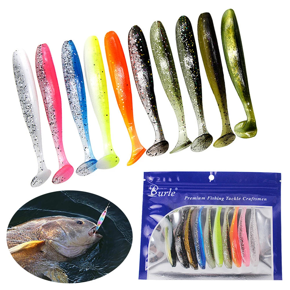 50/20/10Pcs Fishing Lure 9cm  Tail Worm