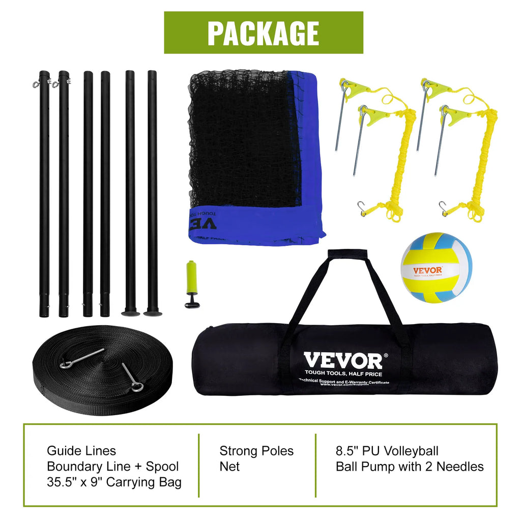 SucceBuy 1.25-1.75inch  Portable Volleyball Net System