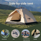 2-4 Person Camping Windproof Tents, Easy To Set Up,