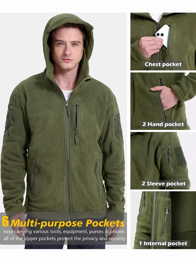 Men's Hunting Fleece Jacket Hiking Hunting
