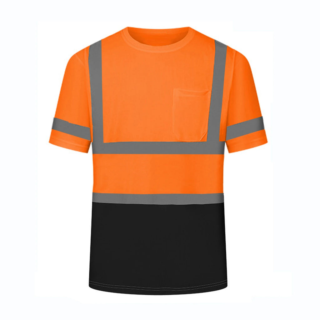 Men s Reflective Safety Short Sleeve Hi Vis