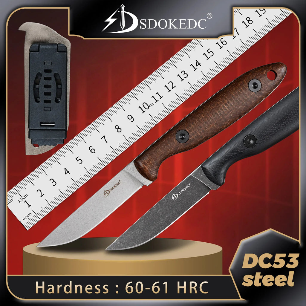 SDOKEDC Knives DC53 Steel Fixed Blade Knife