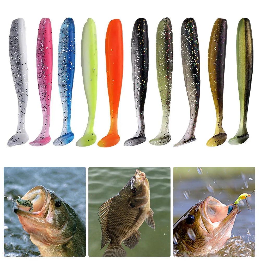50/20/10Pcs Fishing Lure 9cm  Tail Worm