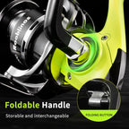 Rooblinos MX Spinning Fishing Reel 5.2:1 Gear Ratio 2+1BB Lightweight Smooth Drag Anti-Reverse for Saltwater Freshwater