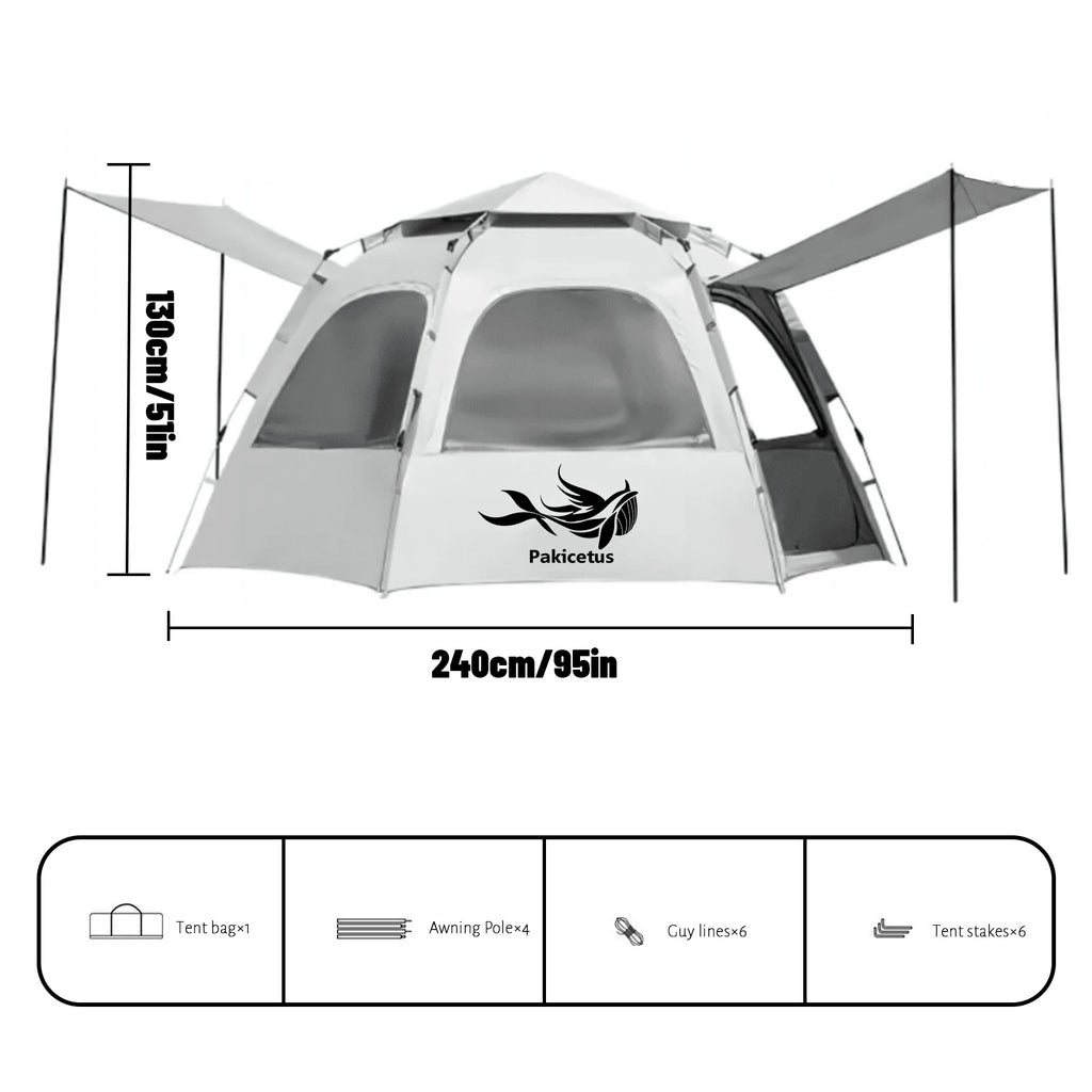 Spherical Hexagonal Camping Tent - Quick-Set Design