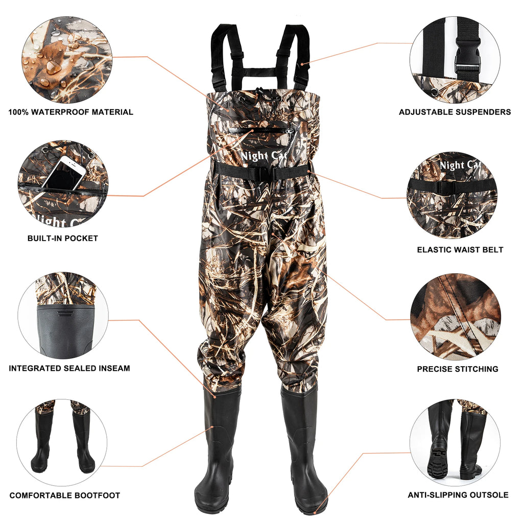 Waders Men with Boots for Fishing Waterproof
