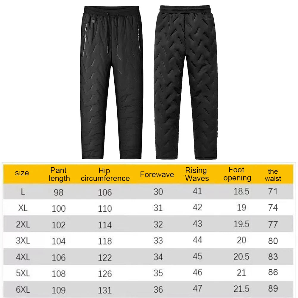 Unisex Heated Thermal Pants 10 Heating Zones