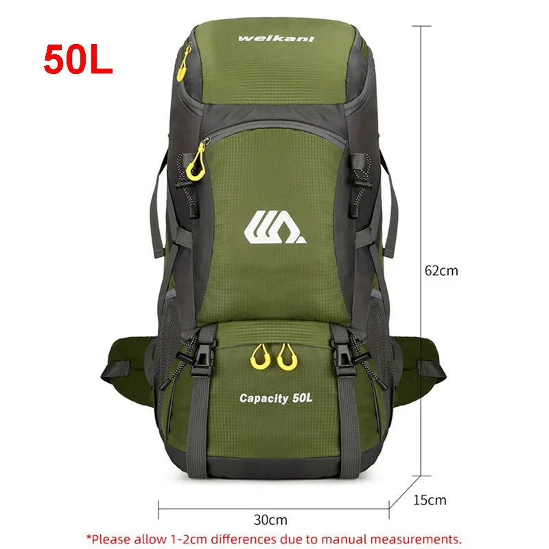 50L Travel Backpack Camping Men Large Waterproof O