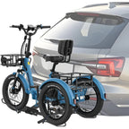 Heavyduty foldable trike hitch rack