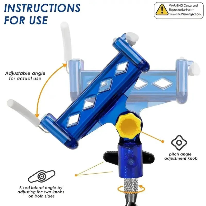 2-piece stainless steel fishing rod holder, 360°