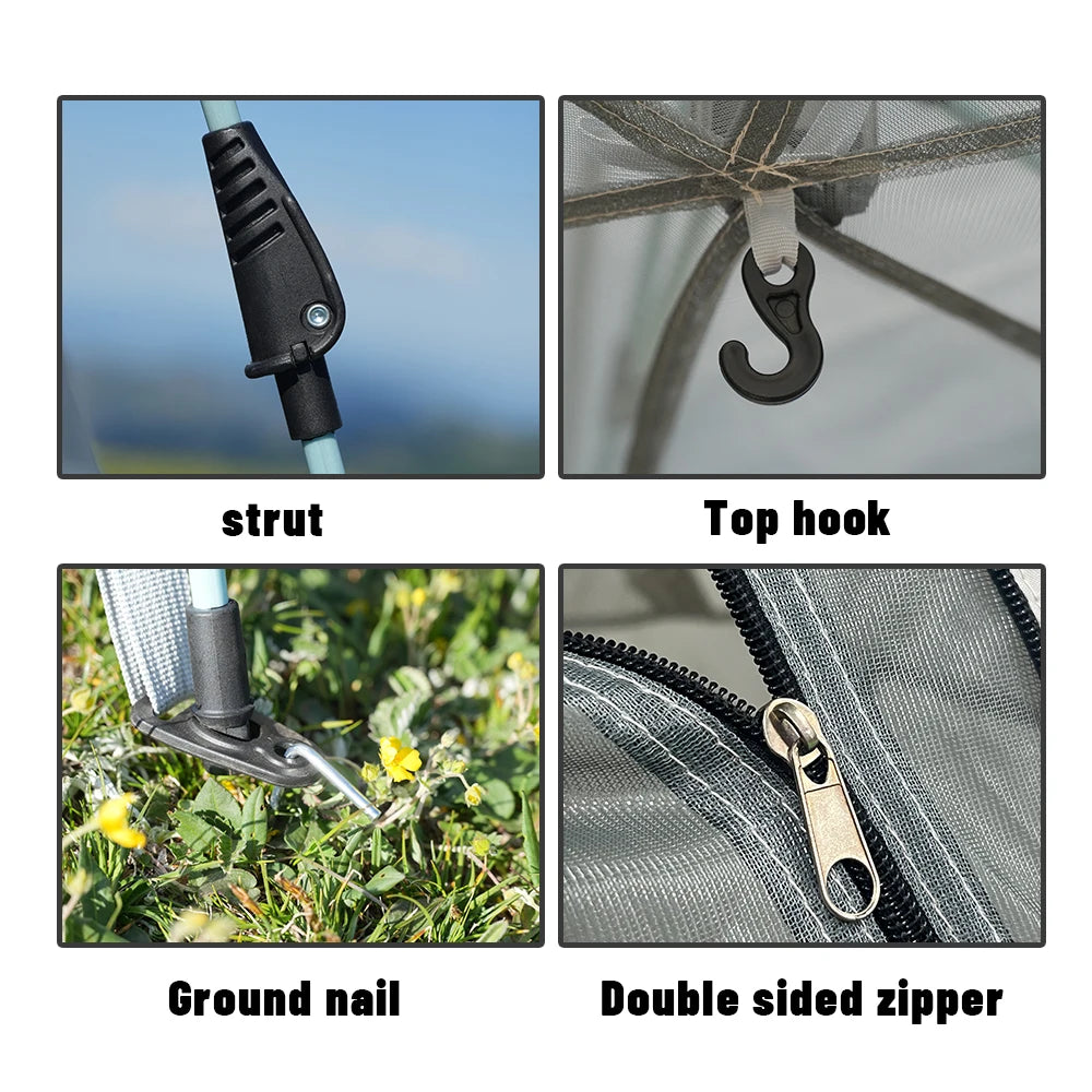 Spherical Hexagonal Camping Tent - Quick-Set Design