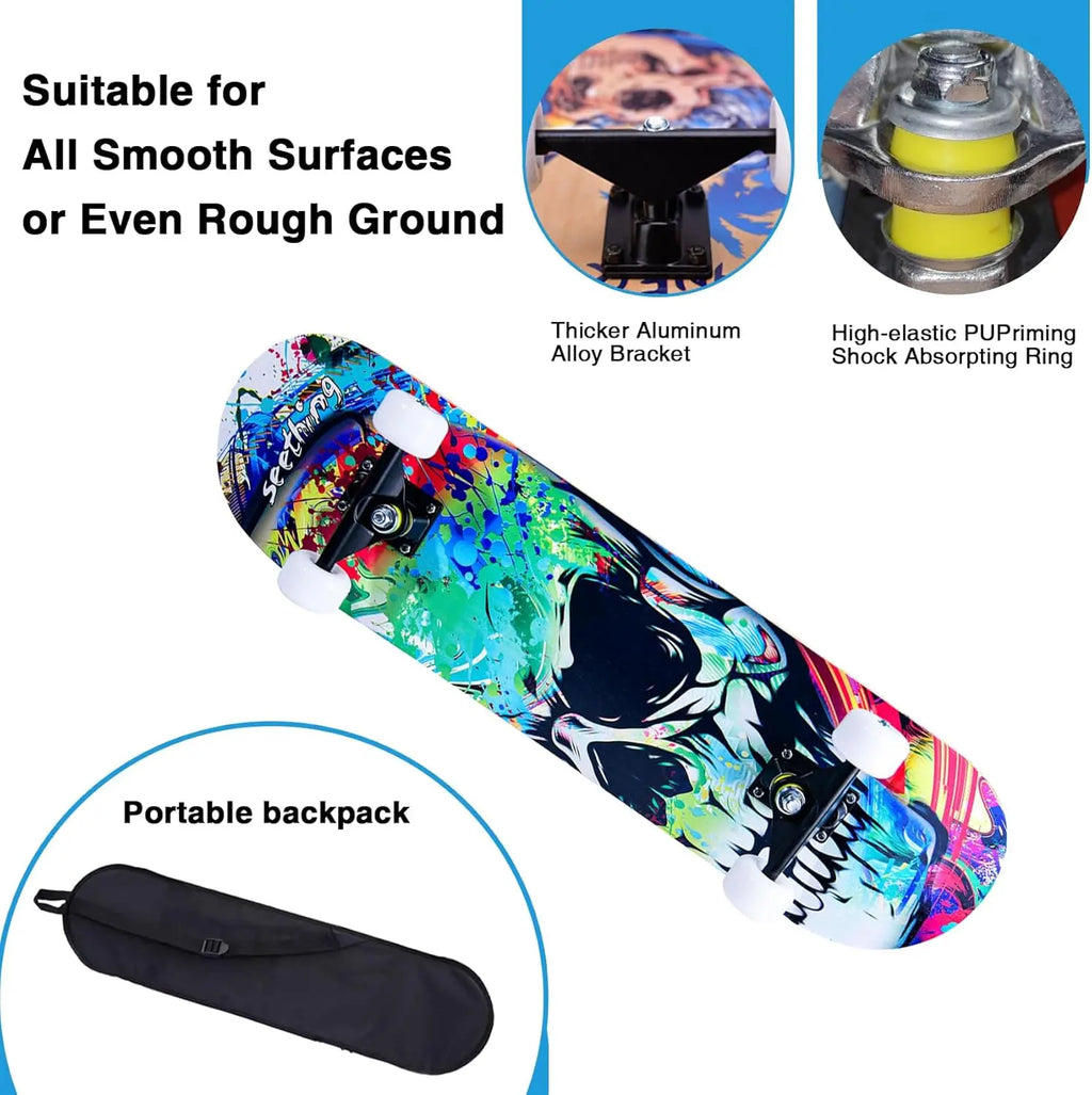 31''x8'' Complete Skateboard for All Ages