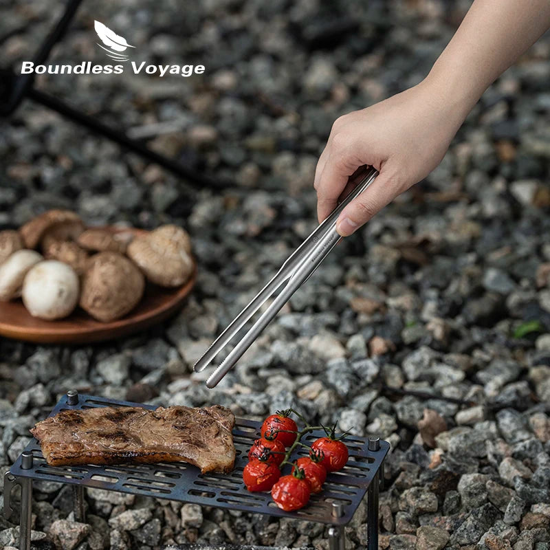 Boundless Voyage Titanium BBQ Tongs Ultralight Food