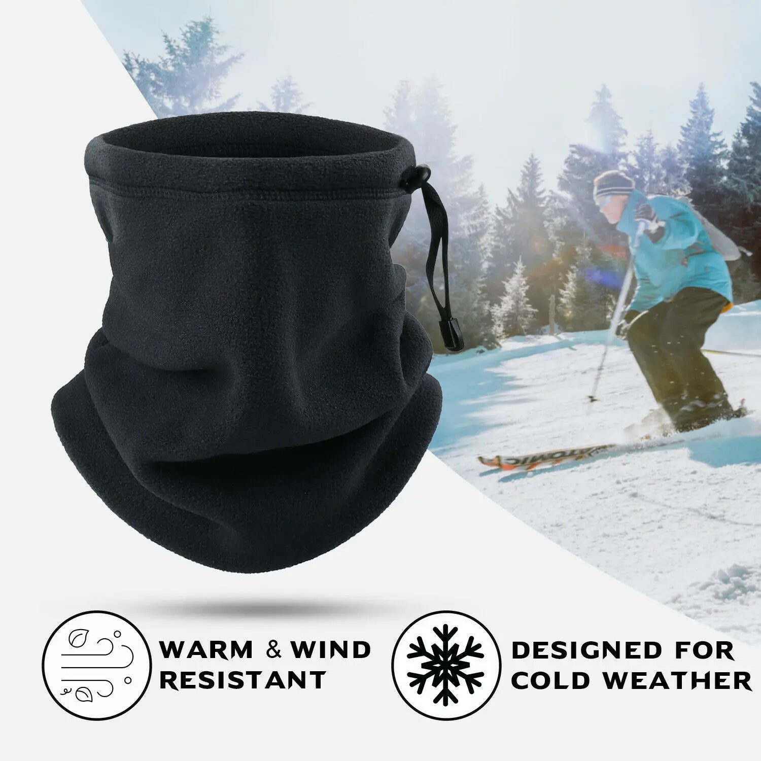 Winter Fleece Neck Warm Scarf Windproof Balaclava