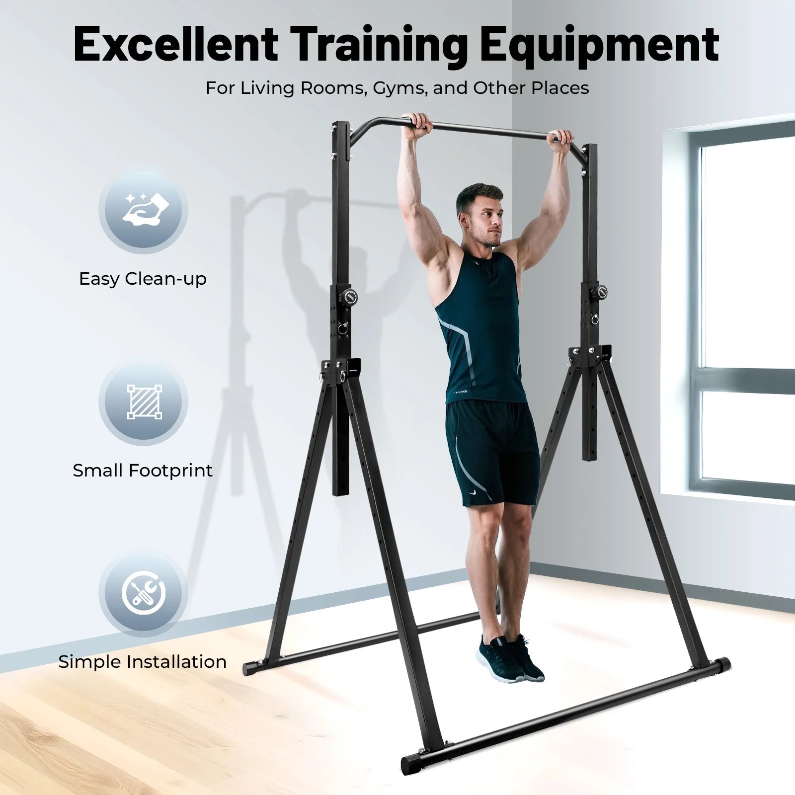 Triangular Pull Up Station for Home Gym