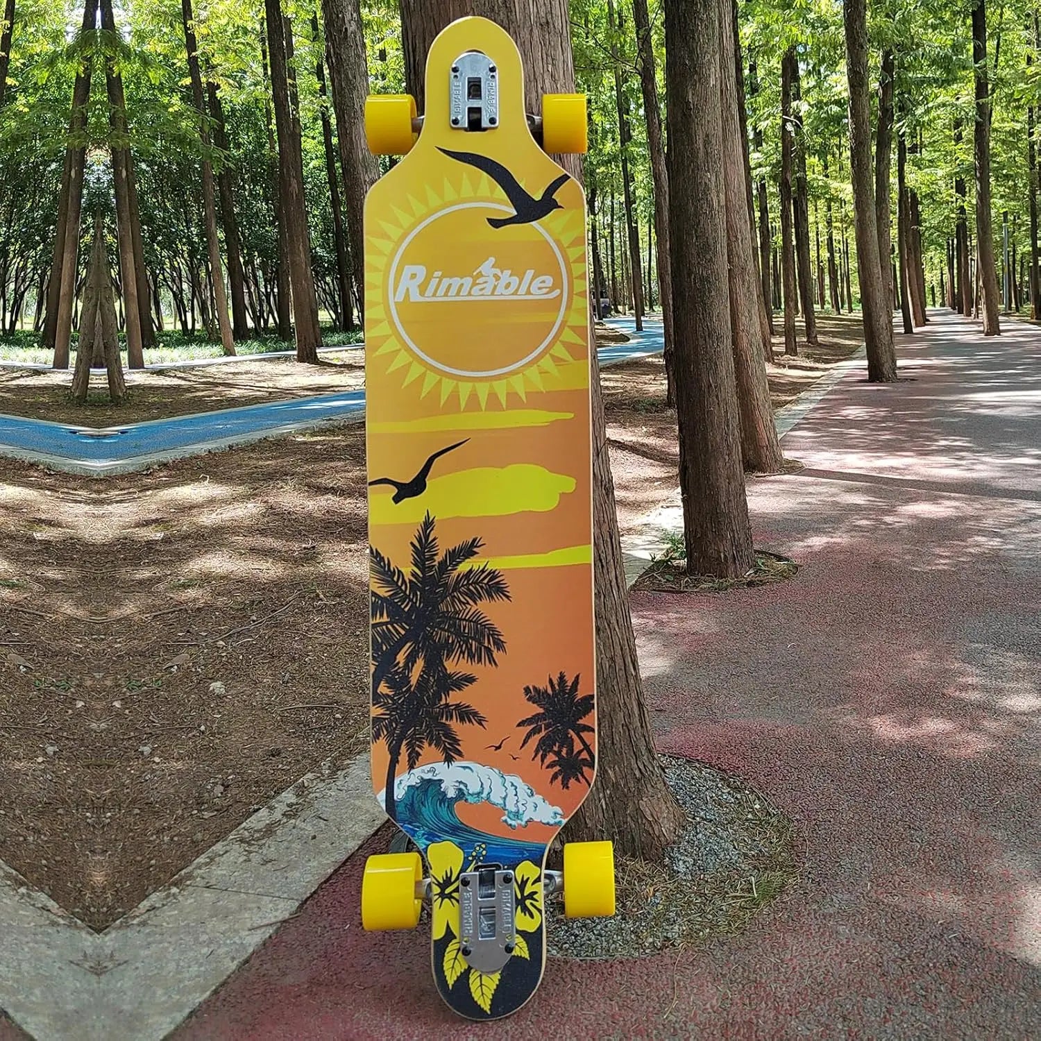 41-Inch Drop-Through Longboard for Smooth Cruising