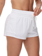 Women's High Waist Running Shorts Side Pocket