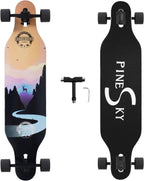 41-Inch Maple Longboard Complete Skateboard for Cruising,